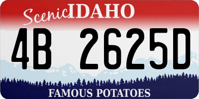 ID license plate 4B2625D