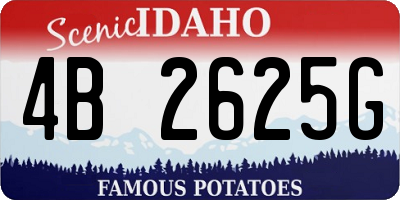 ID license plate 4B2625G