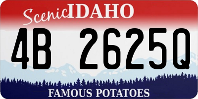 ID license plate 4B2625Q