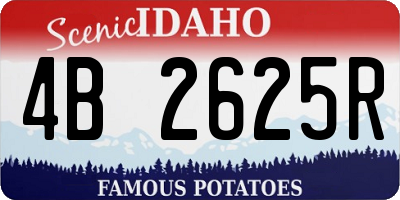 ID license plate 4B2625R