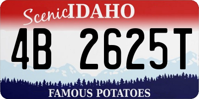 ID license plate 4B2625T