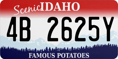 ID license plate 4B2625Y