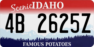 ID license plate 4B2625Z