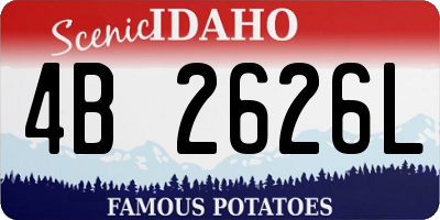 ID license plate 4B2626L