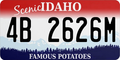 ID license plate 4B2626M