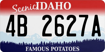ID license plate 4B2627A