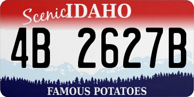 ID license plate 4B2627B