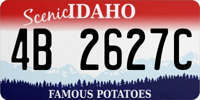 ID license plate 4B2627C