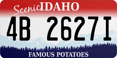 ID license plate 4B2627I