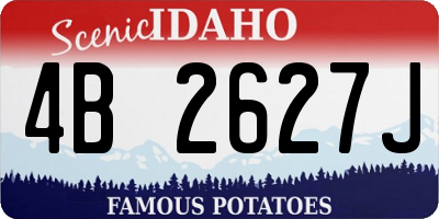 ID license plate 4B2627J