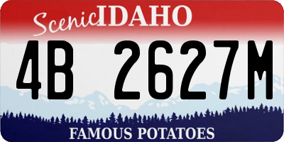 ID license plate 4B2627M