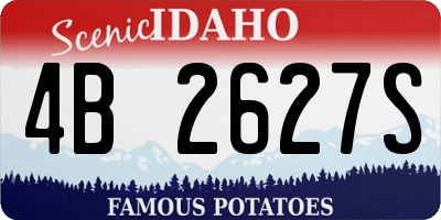 ID license plate 4B2627S