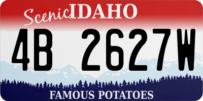 ID license plate 4B2627W