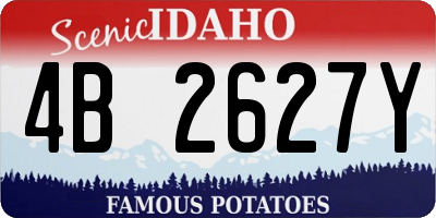 ID license plate 4B2627Y