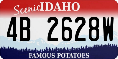 ID license plate 4B2628W