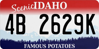 ID license plate 4B2629K