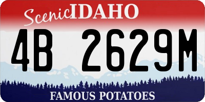 ID license plate 4B2629M
