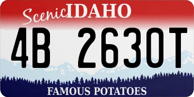 ID license plate 4B2630T