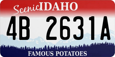 ID license plate 4B2631A