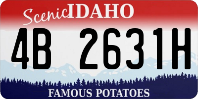 ID license plate 4B2631H