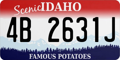 ID license plate 4B2631J