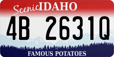 ID license plate 4B2631Q