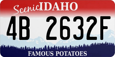 ID license plate 4B2632F