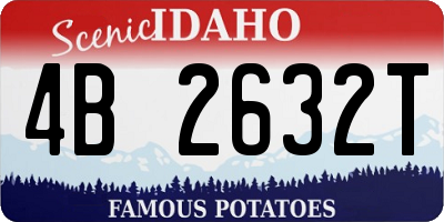 ID license plate 4B2632T
