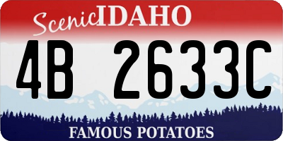 ID license plate 4B2633C