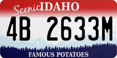 ID license plate 4B2633M