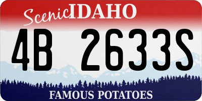 ID license plate 4B2633S