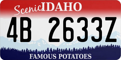 ID license plate 4B2633Z