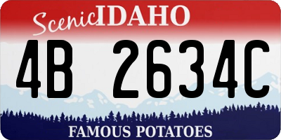 ID license plate 4B2634C