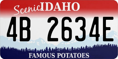 ID license plate 4B2634E