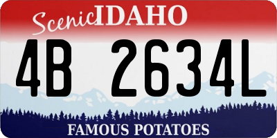 ID license plate 4B2634L