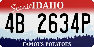 ID license plate 4B2634P