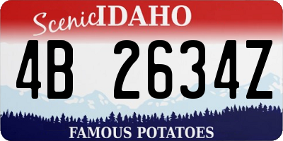 ID license plate 4B2634Z