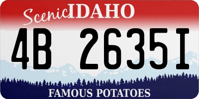 ID license plate 4B2635I