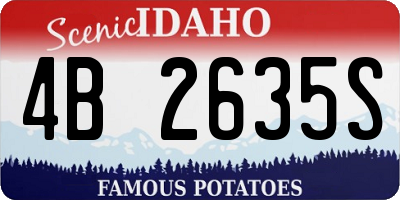 ID license plate 4B2635S