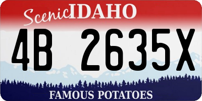 ID license plate 4B2635X
