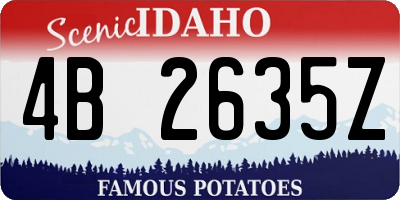 ID license plate 4B2635Z
