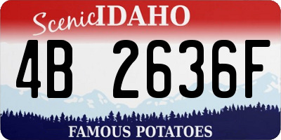 ID license plate 4B2636F