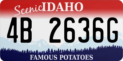 ID license plate 4B2636G
