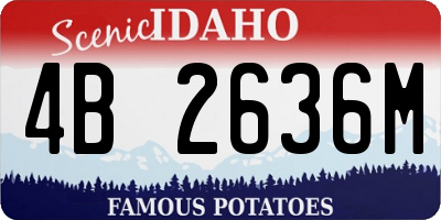ID license plate 4B2636M