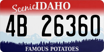 ID license plate 4B2636O