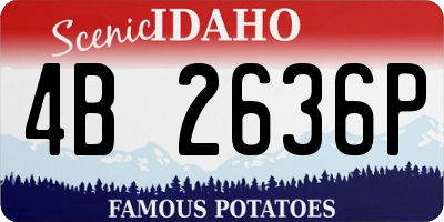 ID license plate 4B2636P