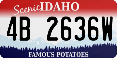 ID license plate 4B2636W