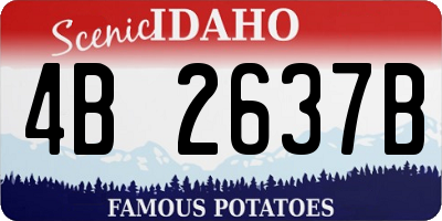 ID license plate 4B2637B