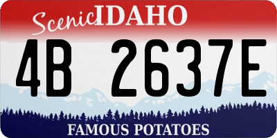 ID license plate 4B2637E