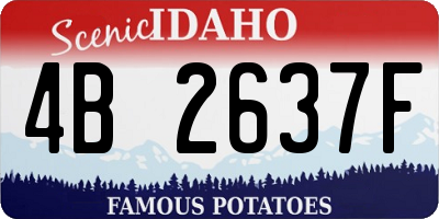 ID license plate 4B2637F